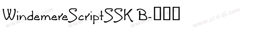 WindemereScriptSSK B字体转换